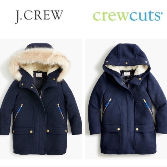 Crewcuts Navy Blue Wool Stadium Kids Coat Size 4-5 - Picture 5 of 11
